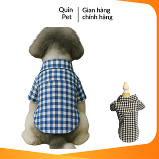 Quin pet Áo sơ mi cho thú cưng kẻ caro, áo sơ mi cho chó mèo