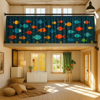 Rèm gác lửng HỎME DECOR Dành Cho Phòng Trọ Gọn Nhẹ, Dán Chắc, Độ Bền Cao, Dễ Lắp Đặt, Đa Dạng Màu Sắc