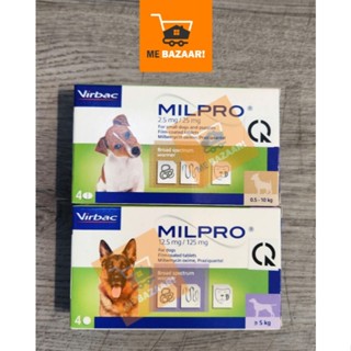  Xổ Giun Sán Virbac MILPRO cho Chó dạng Viên với lớp phủ Vị Thịt Thơm Ngon 