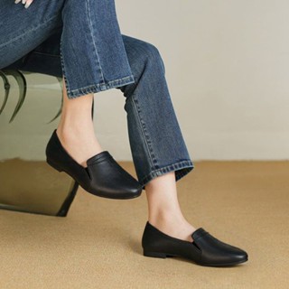   shop giay minh thu  Giày lười da thật đế cao su MT19 