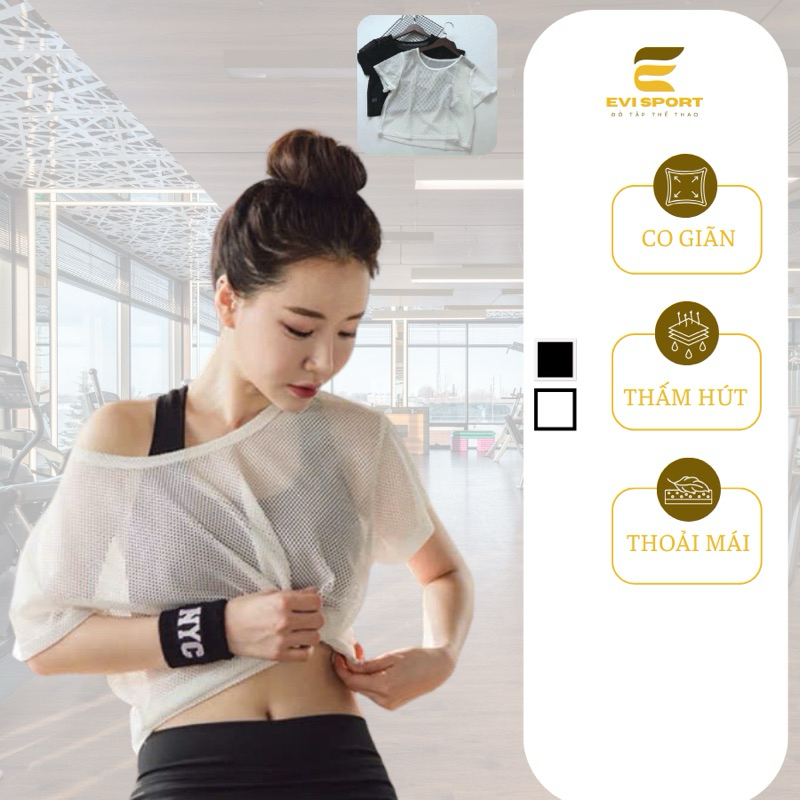 Áo lưới tập Gym nữ