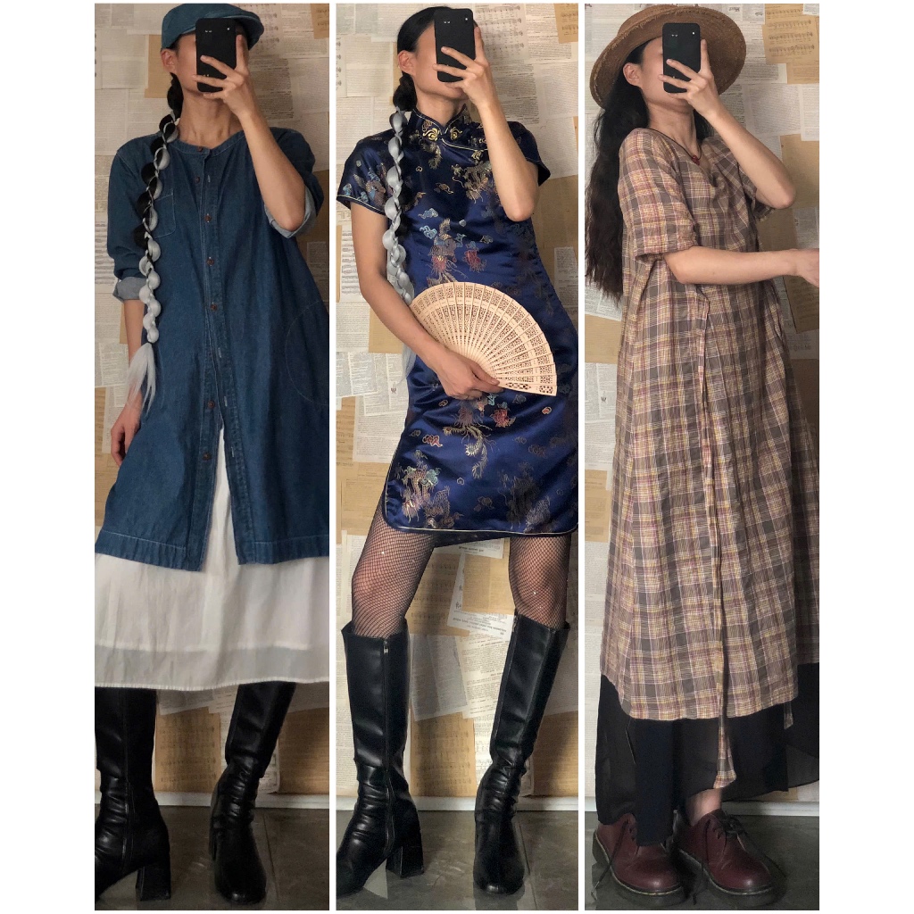 APRIL6 CLOTHING Đầm váy vintage dáng dài hoa nhí, tiểu thư, đồng quê, retro. ig: april6_clothing