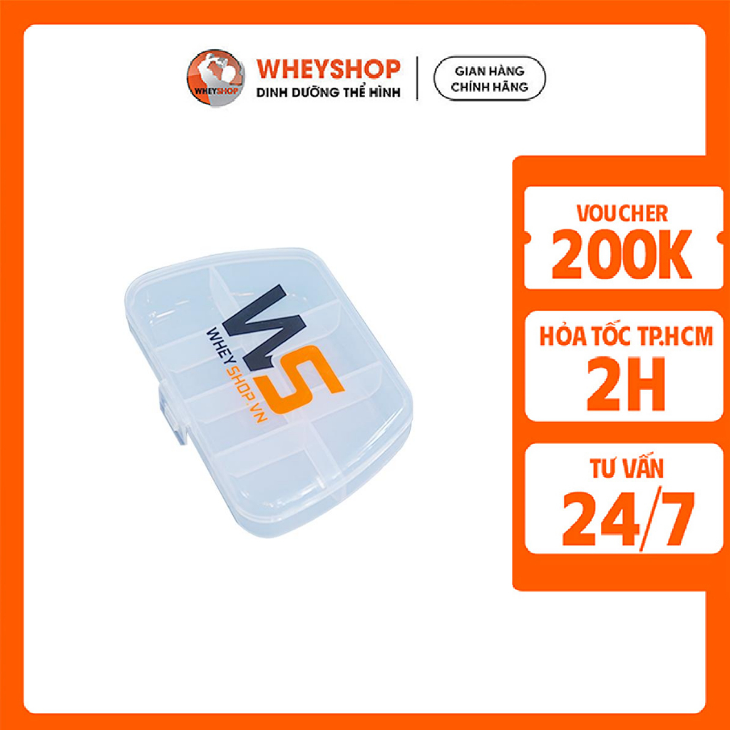Hộp nhựa nhiều ngăn đựng Vitamin tiện lợi Wheyshop | WHEYSHOP