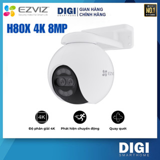 Camera Wifi EZVIZ H80X 4K 8MP, H8X 4MP, H8 PRO 3K 5MP Siêu Nét, Xoay 360 Độ Ngoài Trời, Đàm thoại 2 Chiều,Có Màu Ban Đê