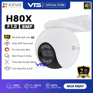 Camera Wifi EZVIZ H80x 4K 8MP, H8x 4MP, H8 PRO 3K 5MP, Xoay 360 Độ, Đàm Thoại, Có Màu Ban Đêm, Theo Dõi Chuyển Động
