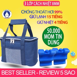 Túi trữ sữa đá khô Bigmom giữ lạnh 2-4 bình sữa trên 12 tiếng giữ nhiệt 4 tiếng 3 lớp siêu dày 8mm
