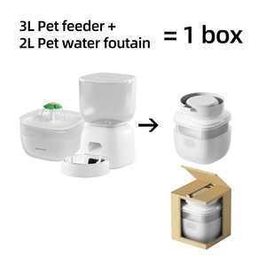 🍀BỘ ĐÔI MÁY CHO ĂN TỰ ĐỘNG WIFI 3L VÀ  MÁY LỌC NƯỚC 2L/ A SET WITH WIFI FEEDER 3L AND WATER FOUTAIN 2L⛲🥗