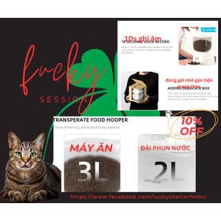 🍀BỘ ĐÔI MÁY CHO ĂN TỰ ĐỘNG WIFI 3L VÀ  MÁY LỌC NƯỚC 2L/ A SET WITH WIFI FEEDER 3L AND WATER FOUTAIN 2L⛲🥗