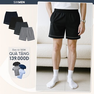 Quần Đùi Ngủ Nam SIXMEN, Chất Kate Thoáng Khí, Co Giãn, Vừa Vặn, Thoáng Mát