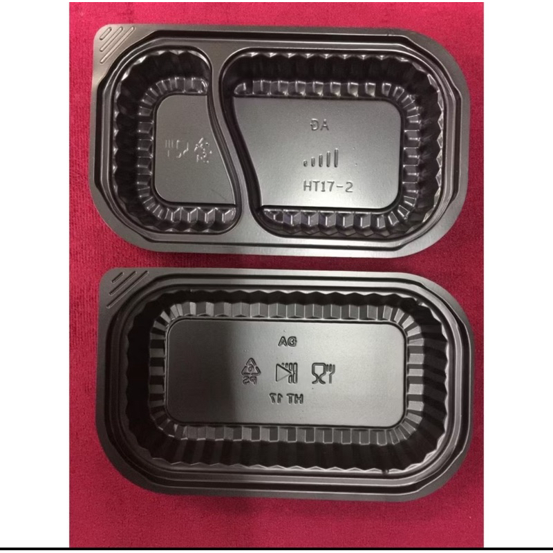 50 hộp nhựa  đen đựng thực phẩm HT17 1 ngăn , 2 ngăn