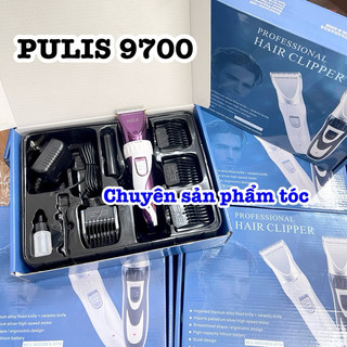 ✅PULIS Tông đơ cắt tóc Pulis 9700 không dây 2 pin cao cấp với động cơ mạnh mẽ lưỡi cắt sắc bén 2 pin sạc lithium 1800mAh