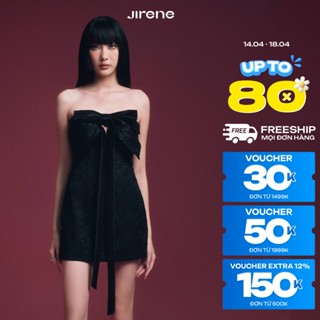 UP TO 80% + VC HOT 150K ||JIRENE Đầm LEGEND ôm body có đính nơ trước ngực nữ tính và trendy