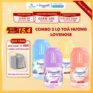 Combo 2 lọ tinh dầu tỏa hương thơm LOVENOSE thế hệ mới để phòng ngủ, Sáp thơm tự nhiên, dễ chịu khử mùi nhà vệ sinh-TIE