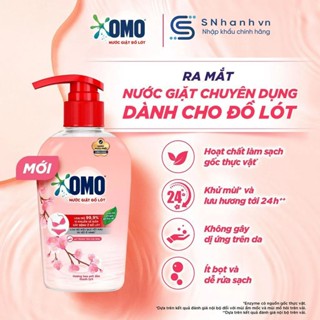 [BẢN HÃNG] Nước giặt Đồ Lót Omo Hương Hoa Anh Đào Thanh Lịch diệt sạch vi khuẩn và an toàn cho da tay, chai 300G