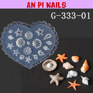 Khuôn silicon làm charm nail 3D nhiều mẫu, gel đổ khuôn trong suốt, An Pi Nails