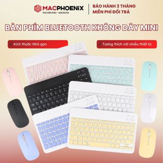 [Hỏa Tốc - HCM] Combo Bàn Phím Chuột Bluetooth Không Dây Siêu Mỏng Cho Laptop, iPad, Macbook – Pin Trâu, Gõ Êm M02