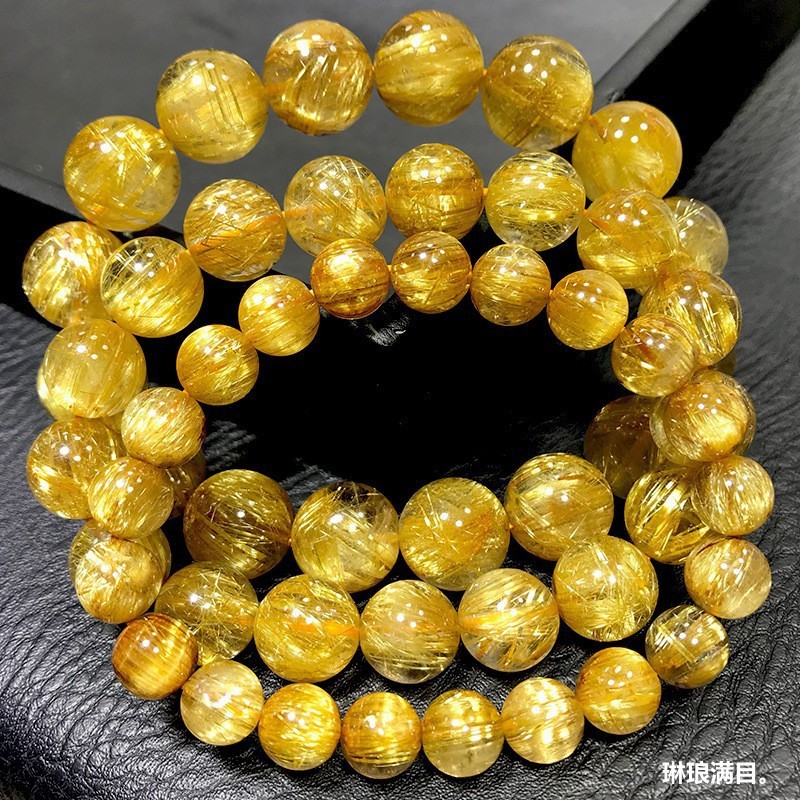 [Rutilated Quartz] Vòng tay, lắc tay thạch anh tóc vàng - thạch anh tóc vàng tự nhiên