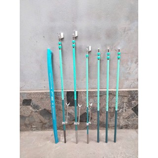  Gác cần và cán vợt Phi thanh màu xanh nhã lam cán vợt và gác cần carbon 2.1m 2.4m 2.7m 