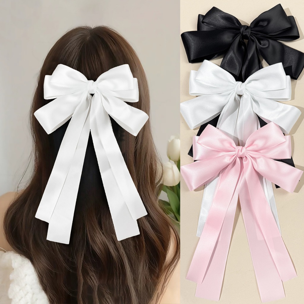 Kẹp nơ ruy băng nhiều tầng dễ thương, kẹp tóc dài tiểu thư đi chơi đi tiệc Zichi NO206