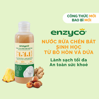 Nước Rửa Chén Sinh Học Enzyco 100ML - Chiết xuất Bồ hòn và Enzyme Dứa, An Toàn Cho Bé