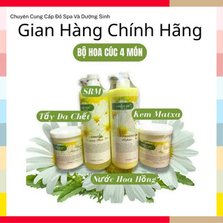 Bộ Hoa Cúc 4 Món | Kem Massage Da Mặt, Tẩy Da Chết, Sữa Rửa Mặt, Nước Hoa Cúc Chuẩn Loại 1