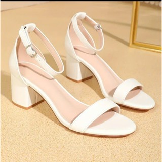  Giày sandal cao gót quai ngang gót vuông 5 phân 7 phân có bigsize 