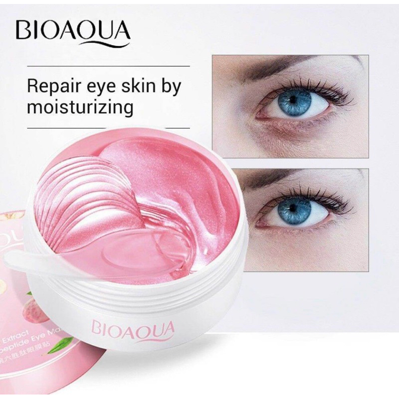 ( Chính hãng) Hộp 60 miếng nạ mắt giảm thâm ngăn ngừa nếp nhăn bioaqua