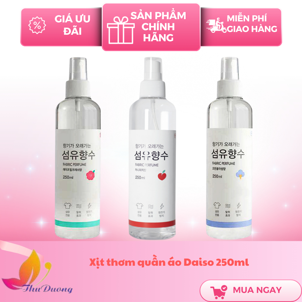 Xịt thơm quần áo Daiso 250ml