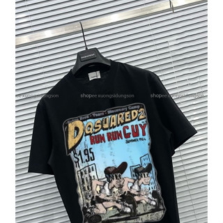  Áo phông Dsq Run Guy cổ tròn nam nữ,áo thun Dsq Run Guy cộc tay hot trend boy phố hàn quốc 