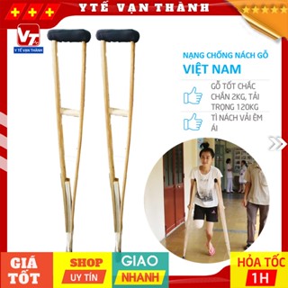 ✅ [HỎA TỐC 1H] Nạng Chống Nách Gỗ Việt Nam Cao Cấp -VT0411