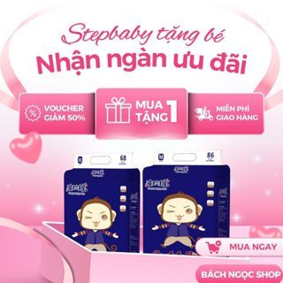 2 BỊCH STEPBABY 💞 QUÀ CHUẨN SỊN  💞 Tã Bỉm Quần Dán Step baby tiết kiệm 💞 Đủ size 💞 bỉm khỉ takizumi 