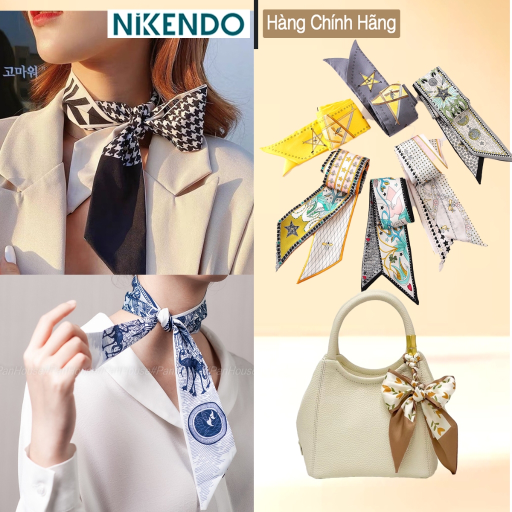 Khăn Quàng Cổ Bản Nhỏ Turban, Quấn Túi, KT (85-95)x(5-6)cm KL3