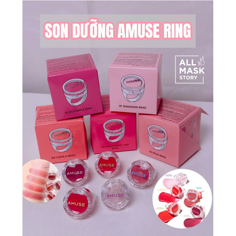 Son dưỡng thuần chay Amuse Ring Lip Balm