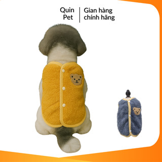 Quin pet Áo lông 2 mặt cho thú cưng, áo cho mèo, áo cho chó, áo 3 lỗ cho chó mèo