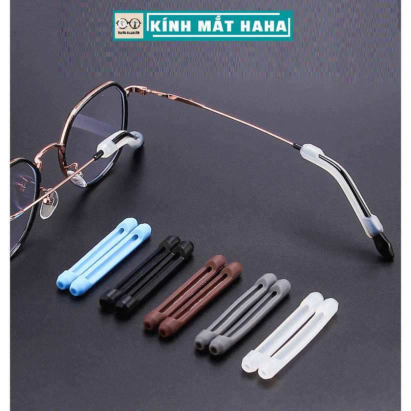 Phụ kiện chân kính chống trượt silicone, đệm bọc chân gọng kính HAHA chống rơi trượt kính bảo vệ chân mắt kính tiện dụng