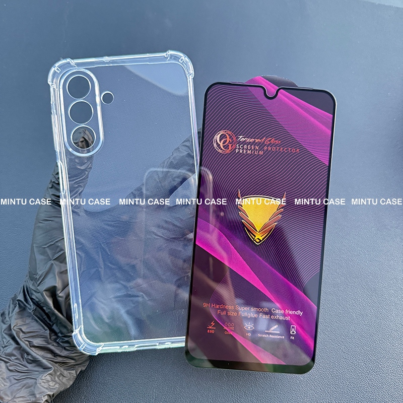 Ốp lưng và cường lực Samsung Galaxy A26 5G - Loại trong suốt chống sốc TSCS