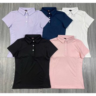 Áo Thun Thể Thao Nữ Cổ Trụ Tay Ngắn Tập Gym, Pickleball, Golf Tennis Vải Thun Xịn Cao Cấp