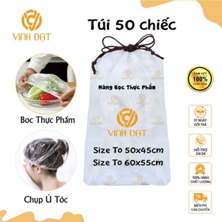 ( SIZE TO ) Set 50 cái màng bọc thực phẩm bo chun co giãn đa năng tiện lợi