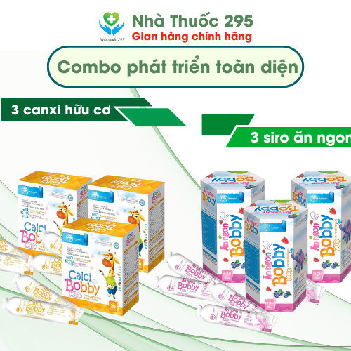 Combo 3 hộp bobby kid TW hanopharco tăng chiều cao, tăng sức đề kháng, ăn ngon ngủ ngon cho bé