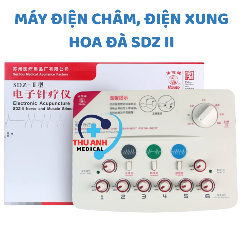 (HÀNG NHẬP KHẨU) Máy điện châm, điện xung Hoa Đà SDZ II - Điều trị hiệu quả cao