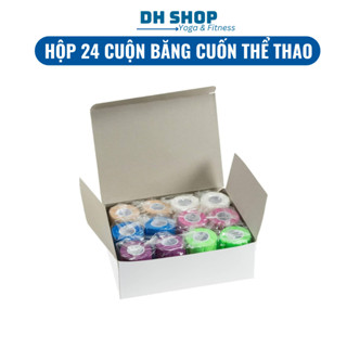 Băng keo thể thao Hộp 24 cuộn, băng quấn cổ chân cao su non cuốn cổ tay hạn chế chấn thương thể thao