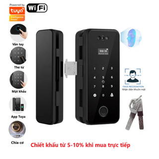 Khóa cửa vân tay kính cường lực BLE / Wifi - Camera, Face ID thông minh App Tuya / Smartlife / TTlock