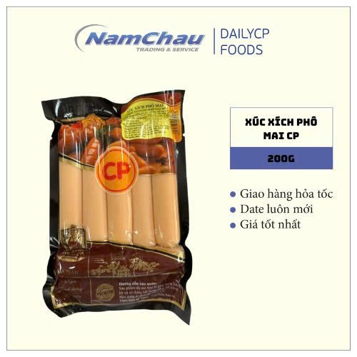 Xúc xích Phô mai CP GÓI 140GR/200GR [HN giao hỏa tốc] - Ảnh 1