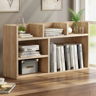  Kệ sách gỗ để bàn mini lắp ghép dễ dàng,Kệ gỗ văn phòng để tài liệu hồ sơ bàn làm việc đa năng A42 