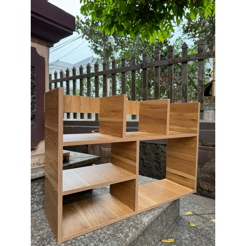 Kệ sách gỗ để bàn mini lắp ghép dễ dàng,Kệ gỗ văn phòng để tài liệu hồ sơ bàn làm việc đa năng A42 | BigBuy360 - bigbuy360.vn