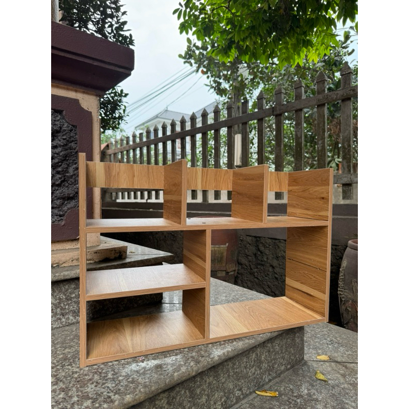 Kệ sách gỗ để bàn mini lắp ghép dễ dàng,Kệ gỗ văn phòng để tài liệu hồ sơ bàn làm việc đa năng A42 | BigBuy360 - bigbuy360.vn