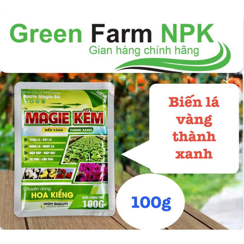 Biến lá vàng thành xanh magie kẽm gói 100gram