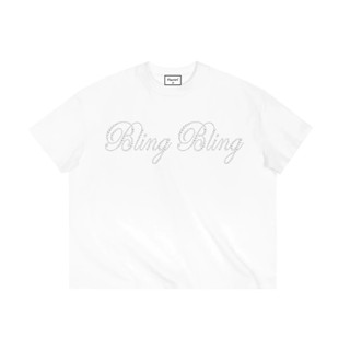  BLING WHITE - ÁO THUN BOXY ĐÍNH ĐÁ FARRIN - 280gsm 