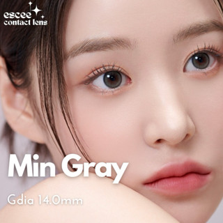 1 Cặp Lens kính áp tròng Mini Celine Gray ( Min Gray ) - xám đen có viền giãn tròng 14.00mm độ cận 0 - 10 độ