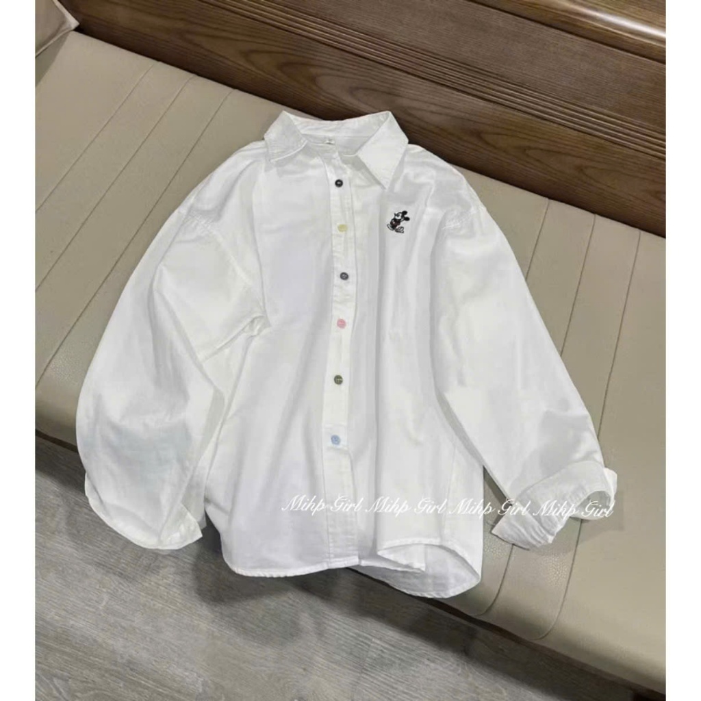 Áo Sơmi Thô Thêu MICKEY Cúc Sắc Màu hàng QC-dành cho Nữ | BigBuy360 - bigbuy360.vn